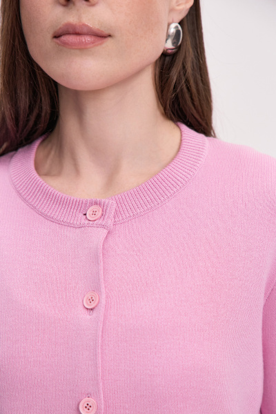 Кардиган вязаный (розовый) (L)