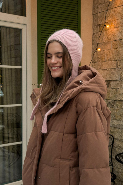 Чепчик из ангорской шерсти (розовый) (one size) 