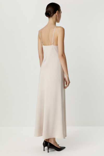 Платье-комбинация из сатина (бежевый) (XS) 