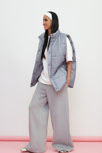 Жилет стеганный (one size, серый) 