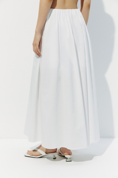 Юбка макси из хлопка (M/L, белый) 