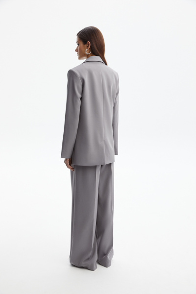Пиджак прямой со шлицей (M, серый) 2775