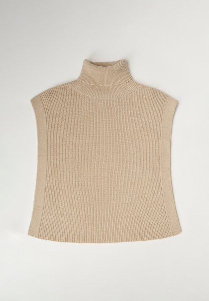 Манишка удлиненная (one size, бежевый)