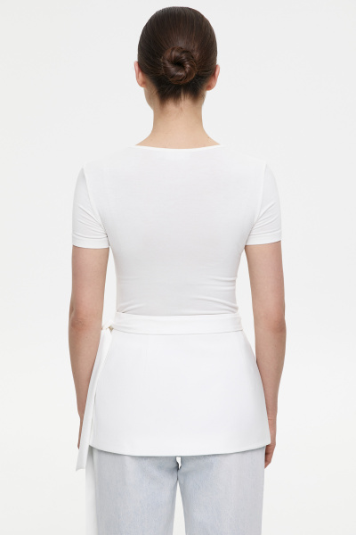 Юбка-пояс из костюмной ткани (M/L, молочный) 