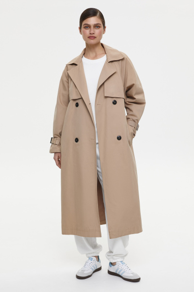 Тренч базовый (one size, бежевый) 