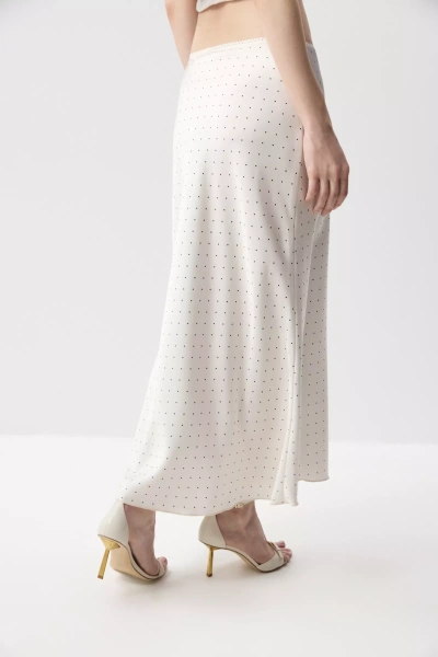 Юбка годе из сатина (Горох на молочном) (XS) 