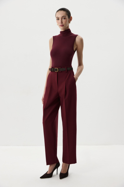 Боди  с воротником-стойкой (Винный) (M) 