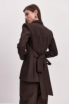 Пиджак с бантом (коричневый)