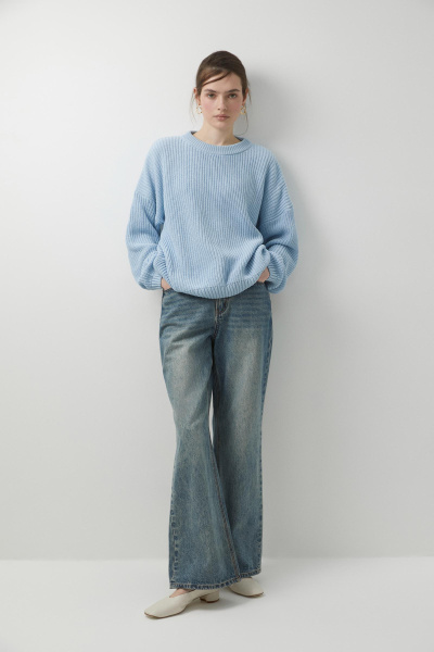 Свитер базовый (голубой) (one size) 