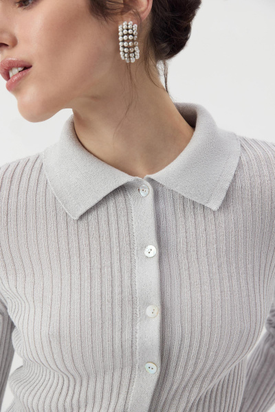 Джемпер с люрексом (Серебряный) (XS/S)