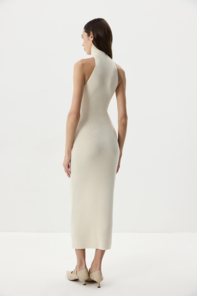 Платье-халтер макси  (Молочный) (M) 
