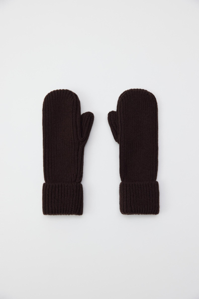 Варежки из шерсти мериноса (Шоколадный) (one size) 