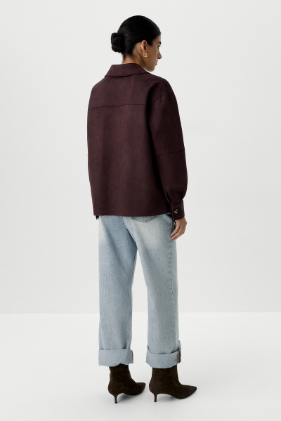 Рубашка из замши (шоколадный) (XS) 