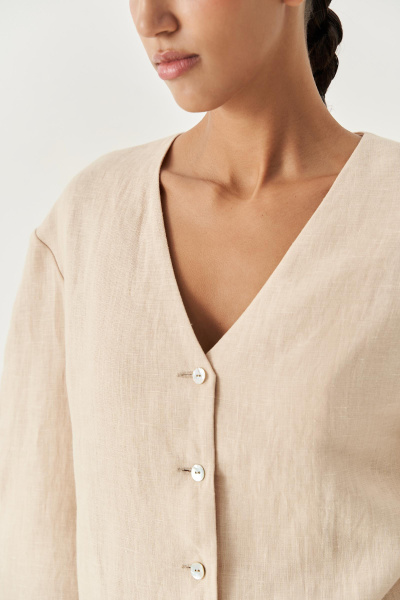 Жакет с округлыми рукавами (бежевый) (M/L) 