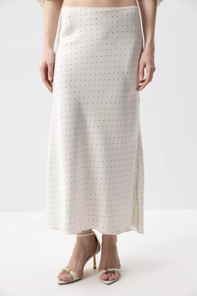 Юбка годе из сатина (Горох на молочном) (XS) 