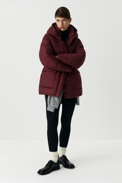 Куртка объёмная приталенная (бордовый) (S) 