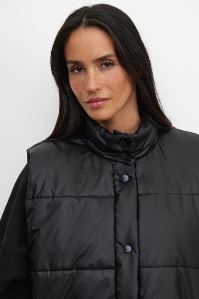 Жилет стеганный (one size, черный)