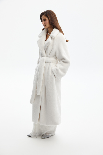 Шуба из эко меха (one size, молочный) 