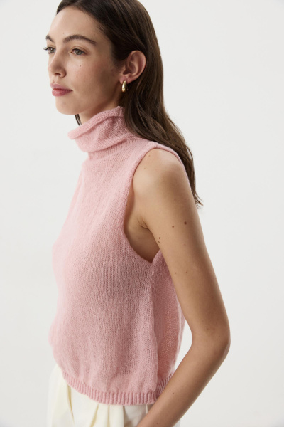 Топ ажурный  (Розовый) (M) 