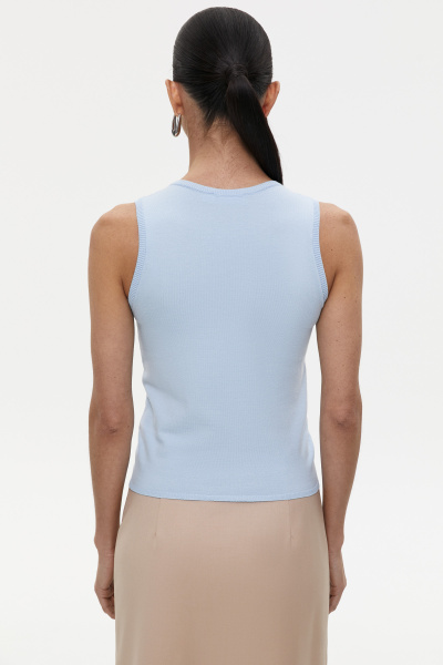 Топ базовый из вискозы (L, голубой) 1741