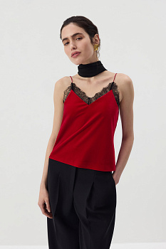 Топ из бархата (Алый)