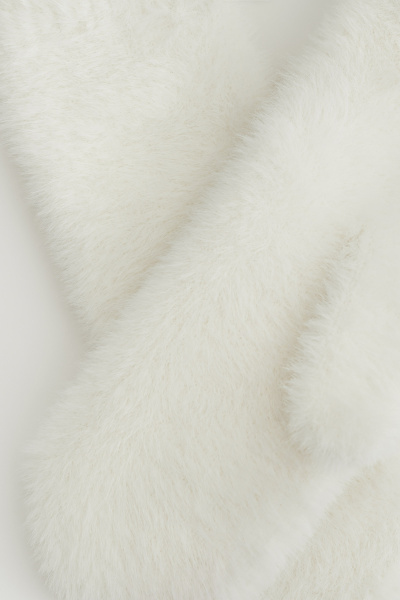 Варежки из пушистой пряжи (белый) (one size) 