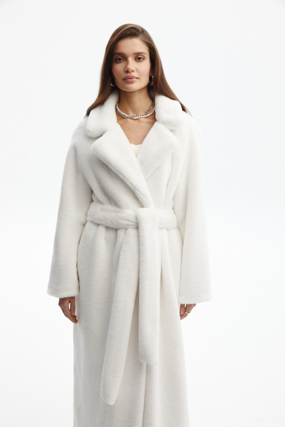 Шуба из эко меха (one size, молочный) 