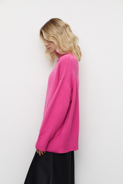 Свитер базовый удлиненный (one size, фуксия) 