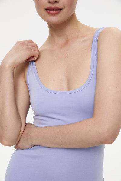 Платье макси трикотажное облегающего силуэта (L, лавандовый) 2547