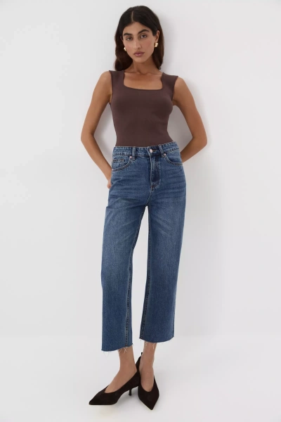 Джинсы Cropped Flare (синий) (L) 