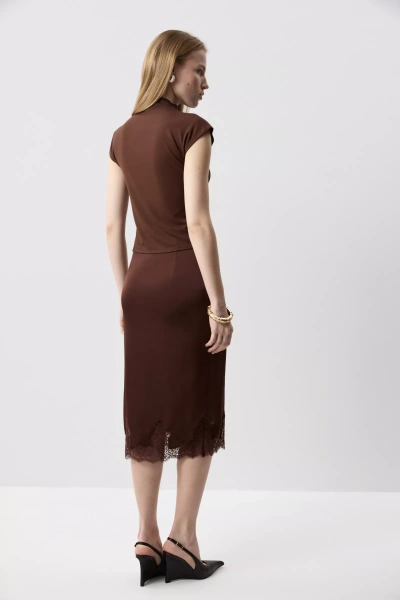 Топ трикотажный со стойкой (ванильный) (M)