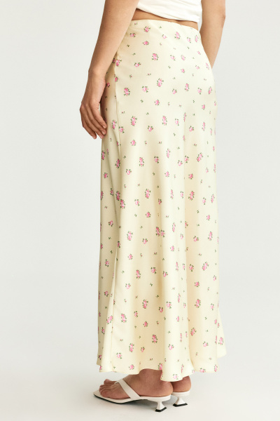 Юбка макси с принтом (сливочный) (M) 