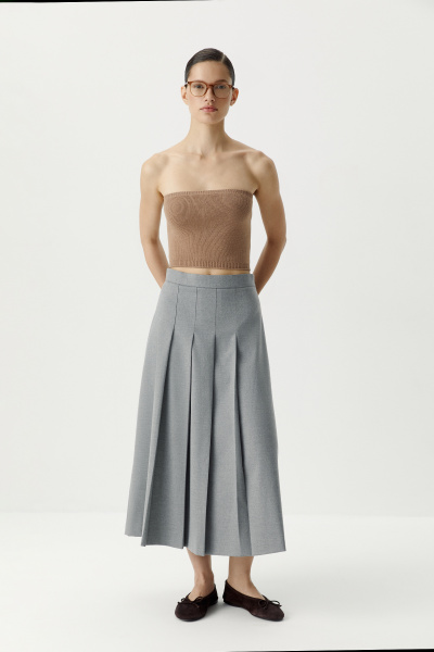 Топ бандо вязаный (бежевый) (M/L)