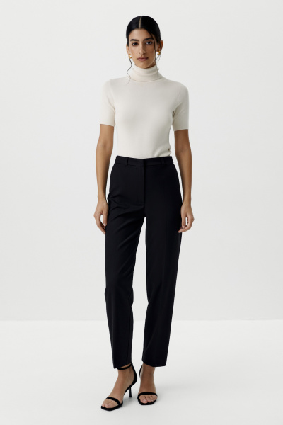 Брюки прямые классические (черный) (M) 