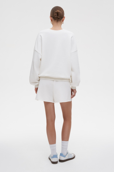 Свитшот базовый из футера (XS/S, молочный) 2207