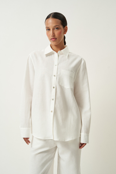 Рубашка изо льна (молочный) (M/L) 