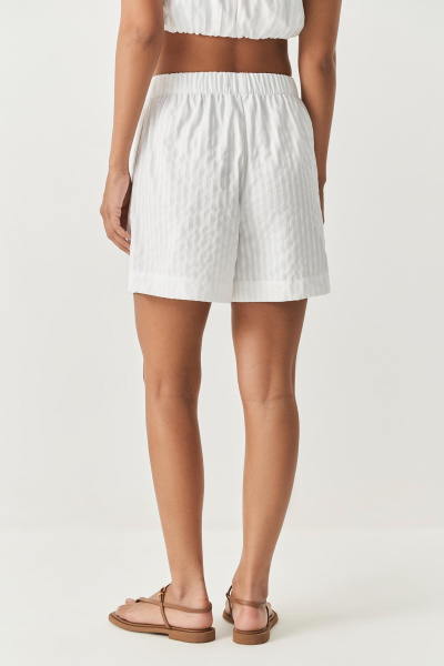 Шорты с имитацией гульфика в полоску (белый) (XS)