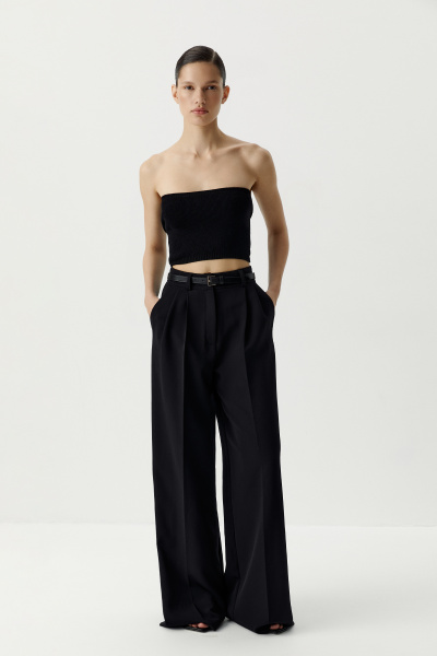 Топ бандо вязаный (черный) (M/L)