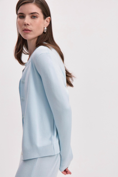 Кардиган вязаный (голубой) (L)