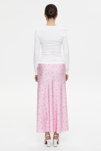 Лонгслив с драпировкой на груди (L, молочный) 2207