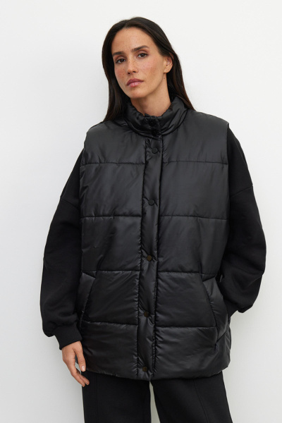 Жилет стеганный (one size, черный)