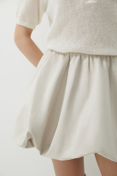 Юбка-баллон мини (бежевый) (S) 