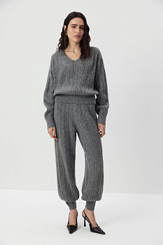 Джоггеры с шерстью альпаки (Серый)