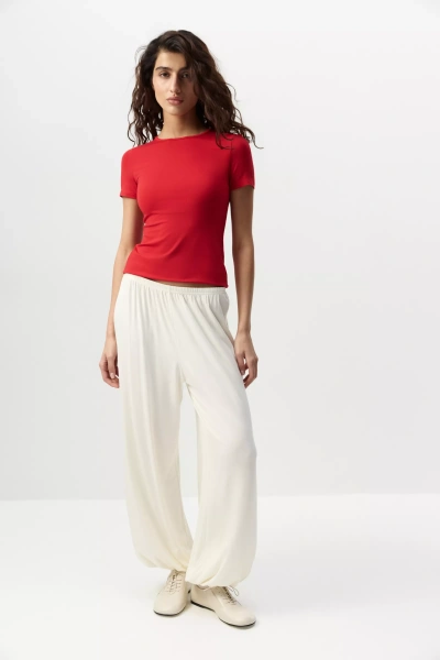 Джоггеры из вискозы (ванильный) (XS/S) 