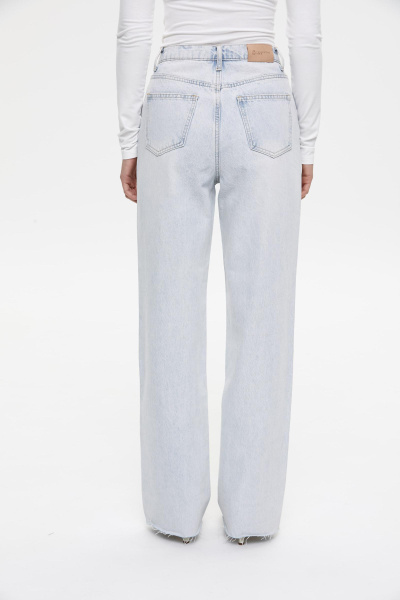 Джинсы с необработанным низом/Denim pants with raw edge (30/XL, светло-голубой/light blue)