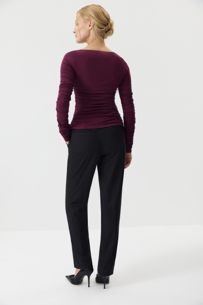 Лонгслив с драпировкой (Сливовый) (M) 