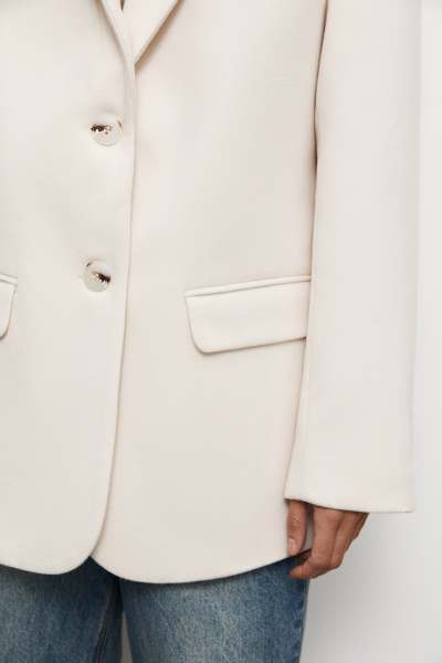 Пиджак из пальтовой ткани (M/L, кремовый) 2177