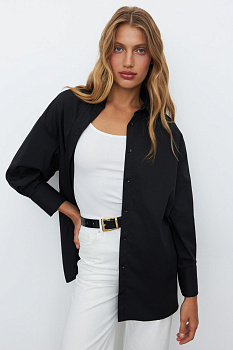 Рубашка свободного кроя с длинным рукавом