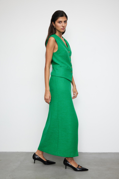 Жилет из твида (XS, травяной) 