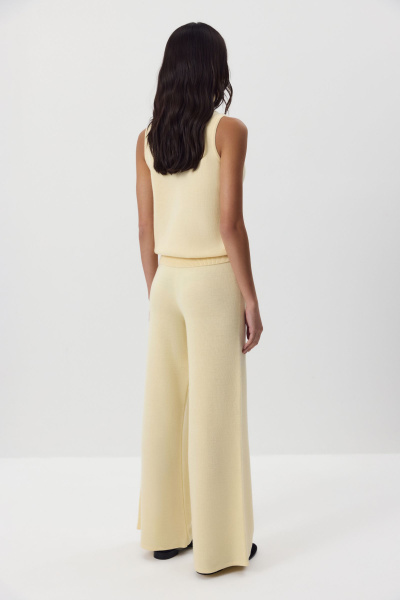 Брюки вязаные с шерстью (ванильный) (M) 